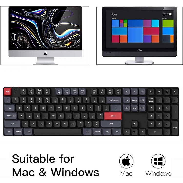 خرید کیبورد Keychron K5 Pro B1 RGB - بی‌سیم - سوییچ مکانیکی قرمز